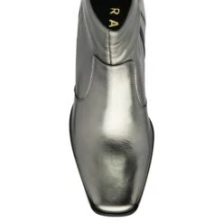 Pewter Foil Leather Louth Heeled Ankle Boots | Ravel -Cots Footwear Shop pewter foil leather louth heeled ankle boots ravel p1721 10281 medium