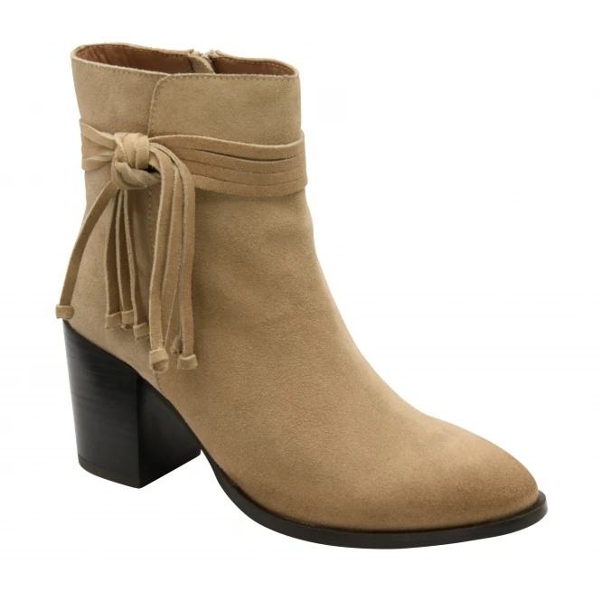 Sand Suede Soran Heeled Ankle Boots | Ravel 1 Sand Suede Soran Heeled Ankle Boots | Ravel