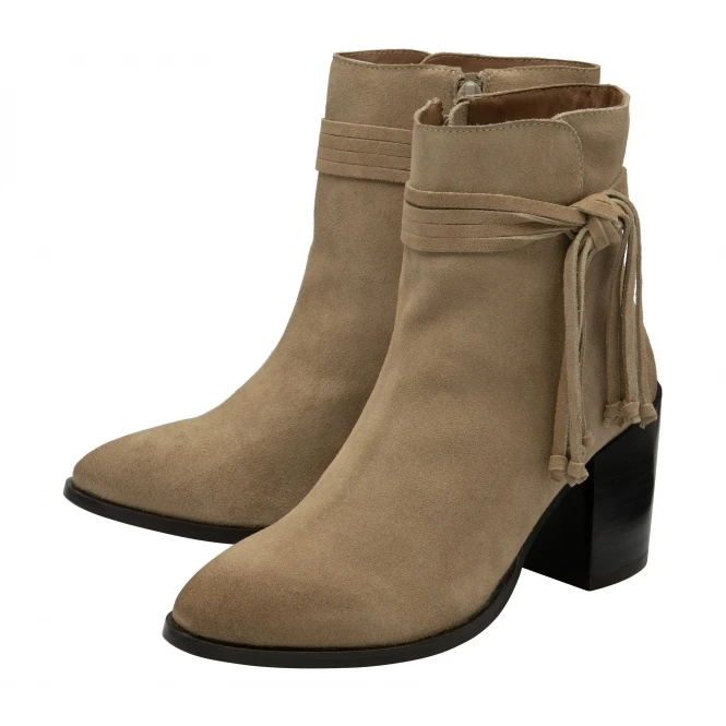 Sand Suede Soran Heeled Ankle Boots | Ravel 2 Sand Suede Soran Heeled Ankle Boots | Ravel - Image 2