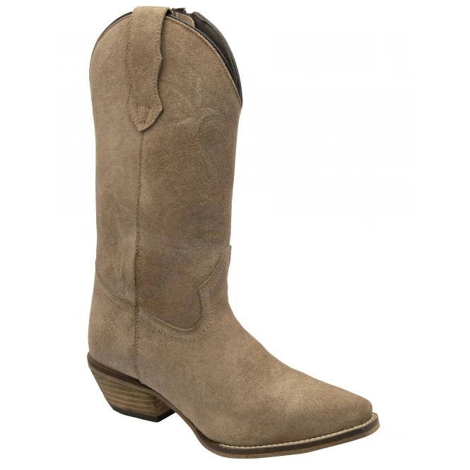 Stone Suede Taylor Cowboy Boots | Ravel 1 Stone Suede Taylor Cowboy Boots | Ravel