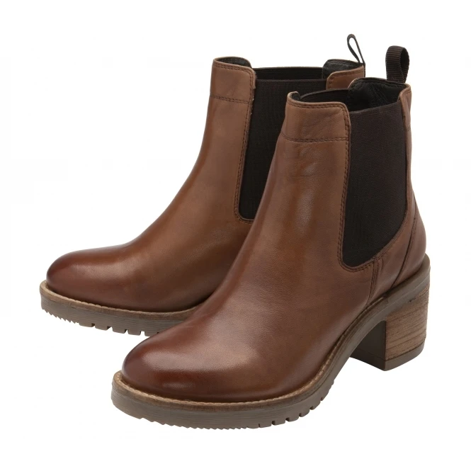 Tan Leather Bray Pull-On Ankle Boots | Ravel 2 Tan Leather Bray Pull-On Ankle Boots | Ravel - Image 2