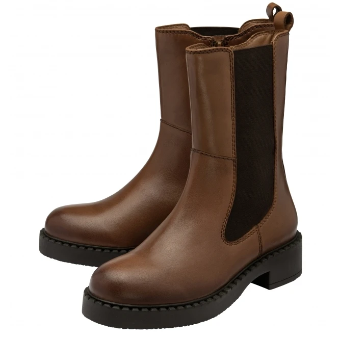 Tan Leather Garvie Zip-Up Mid-Calf Boots | Ravel 2 Tan Leather Garvie Zip-Up Mid-Calf Boots | Ravel - Image 2