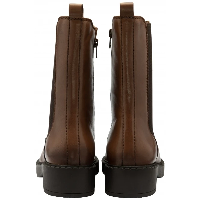 Tan Leather Garvie Zip-Up Mid-Calf Boots | Ravel 3 Tan Leather Garvie Zip-Up Mid-Calf Boots | Ravel - Image 3