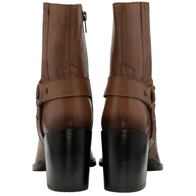 Tan Leather Ohey Zip-Up Mid-Calf Boots | Ravel 3 Tan Leather Ohey Zip-Up Mid-Calf Boots | Ravel - Image 3