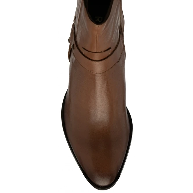 Tan Leather Ohey Zip-Up Mid-Calf Boots | Ravel 4 Tan Leather Ohey Zip-Up Mid-Calf Boots | Ravel - Image 4