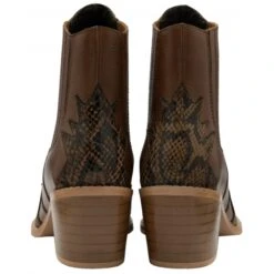 Tan & Snake-Print Leather Galmoy Heeled Ankle Boots | Ravel -Cots Footwear Shop tan snake print leather galmoy heeled ankle boots ravel p1742 10212 medium