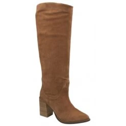 Tan Suede Lumsden Heeled Knee High Boots | Ravel