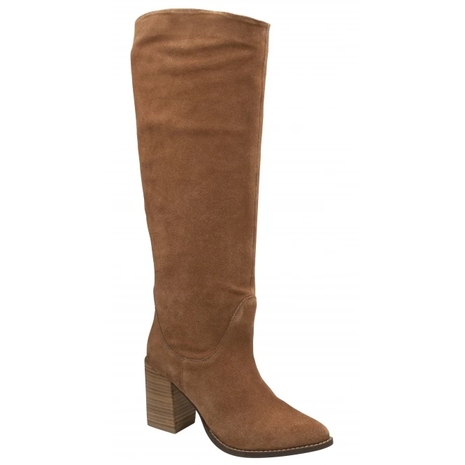 Tan Suede Lumsden Heeled Knee High Boots | Ravel 1 Tan Suede Lumsden Heeled Knee High Boots | Ravel