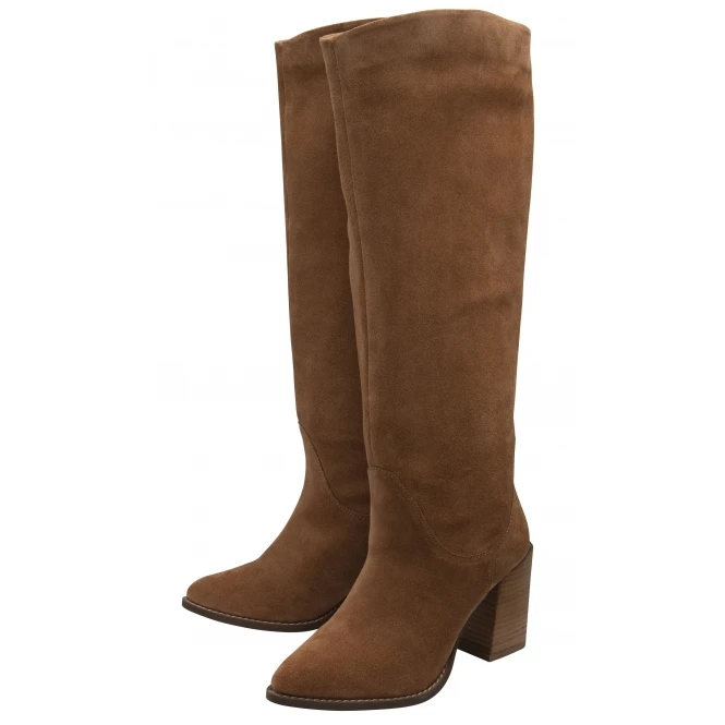 Tan Suede Lumsden Heeled Knee High Boots | Ravel 2 Tan Suede Lumsden Heeled Knee High Boots | Ravel - Image 2