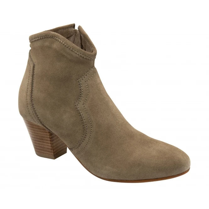 Taupe Suede Teelin Heeled Ankle Boots | Ravel 1 Taupe Suede Teelin Heeled Ankle Boots | Ravel